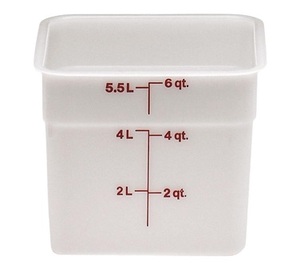 6 QUART POLY SQUARE CONTAINER   6EA/CS